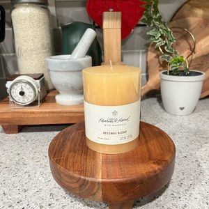 Hearth and Hand Beeswax Pillar Candle in Gold
